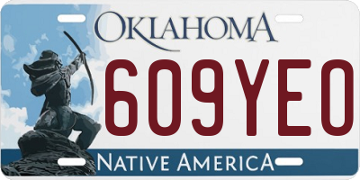 OK license plate 609YEO
