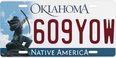 OK license plate 609YOW