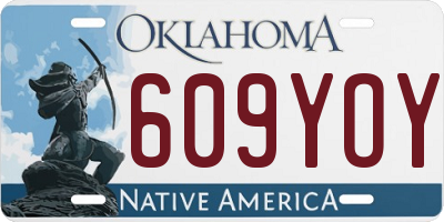 OK license plate 609YOY