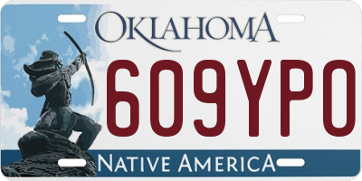 OK license plate 609YPO