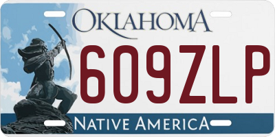 OK license plate 609ZLP