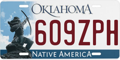 OK license plate 609ZPH