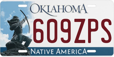 OK license plate 609ZPS
