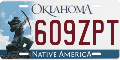 OK license plate 609ZPT