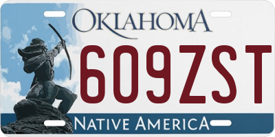 OK license plate 609ZST