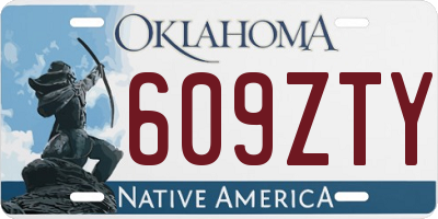OK license plate 609ZTY