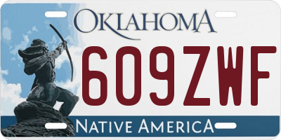 OK license plate 609ZWF