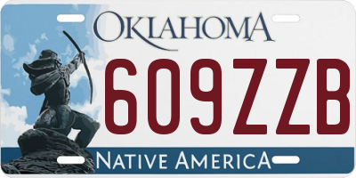 OK license plate 609ZZB