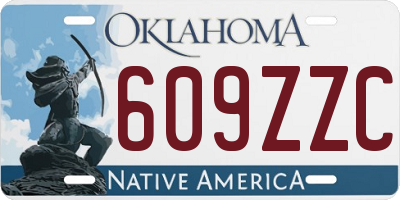 OK license plate 609ZZC