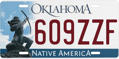 OK license plate 609ZZF