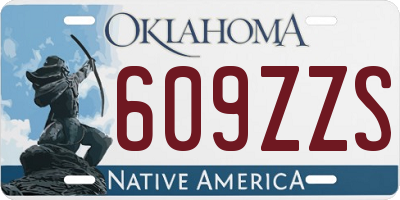 OK license plate 609ZZS