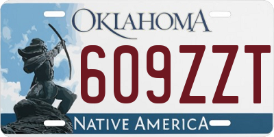 OK license plate 609ZZT