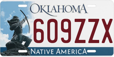 OK license plate 609ZZX