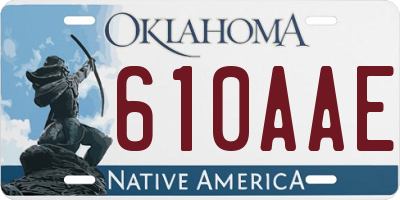 OK license plate 610AAE