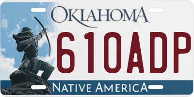 OK license plate 610ADP