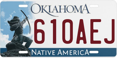 OK license plate 610AEJ