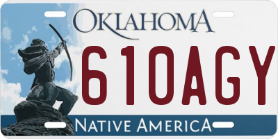 OK license plate 610AGY