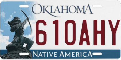 OK license plate 610AHY