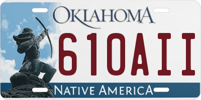 OK license plate 610AII