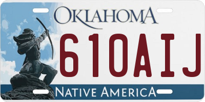 OK license plate 610AIJ