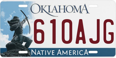 OK license plate 610AJG