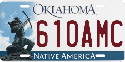 OK license plate 610AMC