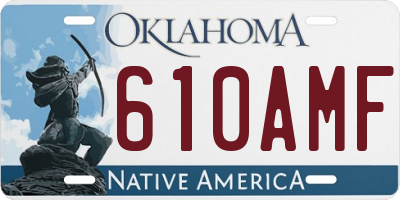 OK license plate 610AMF