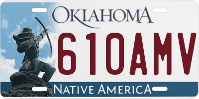 OK license plate 610AMV