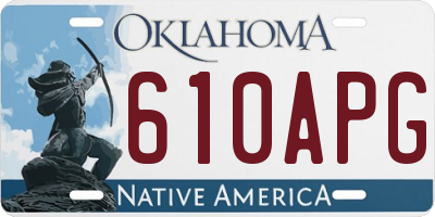 OK license plate 610APG