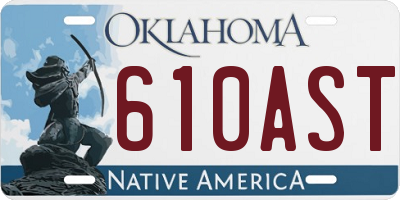OK license plate 610AST