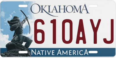 OK license plate 610AYJ