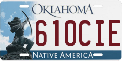 OK license plate 610CIE