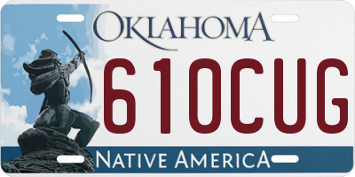 OK license plate 610CUG