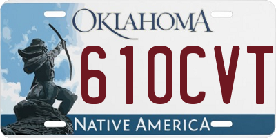 OK license plate 610CVT