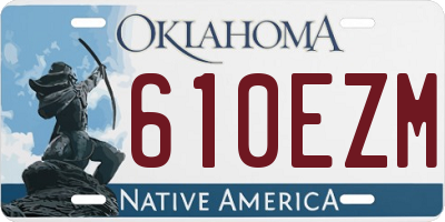 OK license plate 610EZM