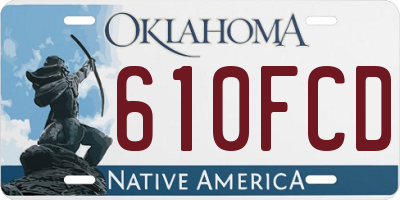 OK license plate 610FCD