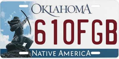 OK license plate 610FGB