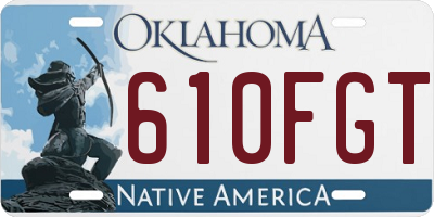 OK license plate 610FGT