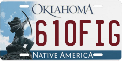OK license plate 610FIG