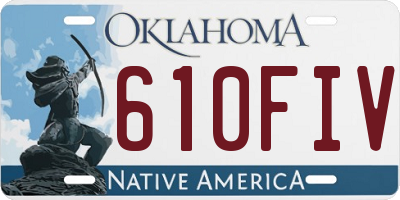 OK license plate 610FIV