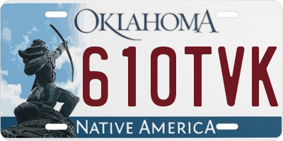 OK license plate 610TVK