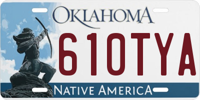 OK license plate 610TYA