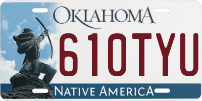 OK license plate 610TYU
