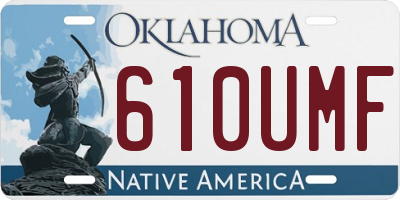 OK license plate 610UMF
