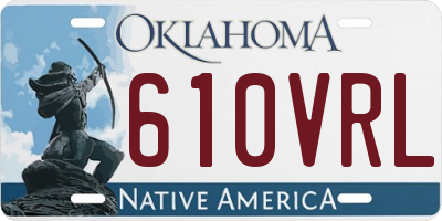 OK license plate 610VRL