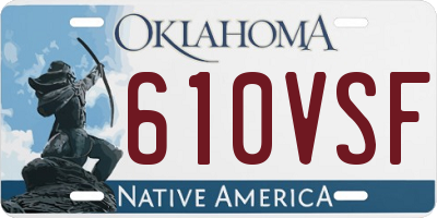 OK license plate 610VSF