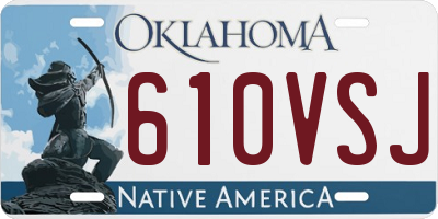OK license plate 610VSJ