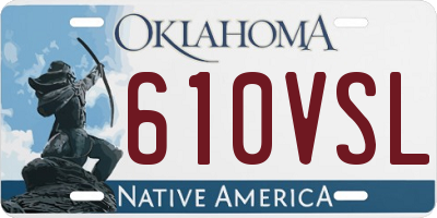 OK license plate 610VSL