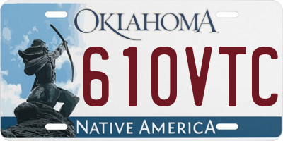 OK license plate 610VTC