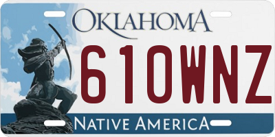 OK license plate 610WNZ